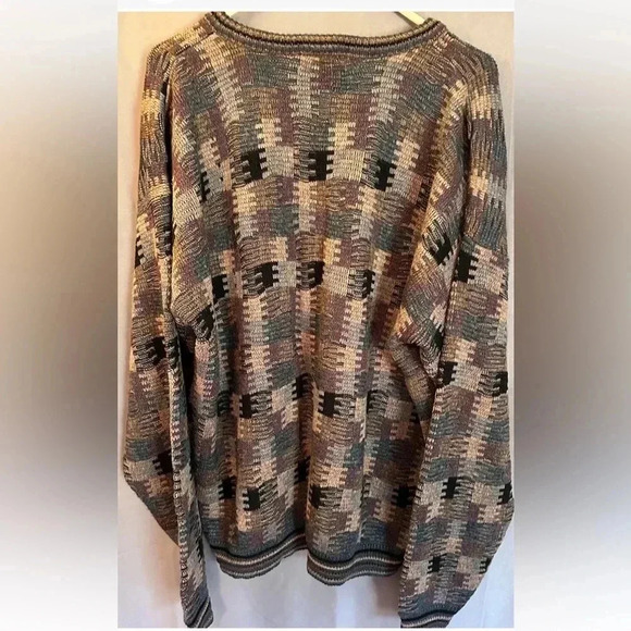 Megalos Sweater Men’s Size 2XT Knit  90s Made In USA - Picture 8 of 10